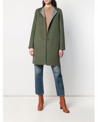 Manzoni 24 Mantel Met Enkele Rij Knopen in het Green