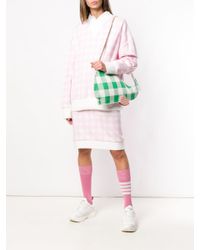 Sweat oversize à carreaux vichy Thom Browne en coloris Pink