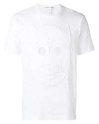 Comme des Garçons White Dog Embroidered T-shirt for men