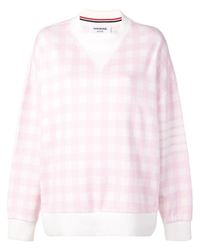 Sweat oversize à carreaux vichy Thom Browne en coloris Pink