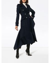 Alexander McQueen Asymmetrische Jas in het Blue