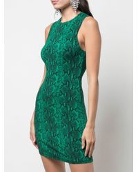 Alice + Olivia Green Kleid mit Schlangenleder-Print