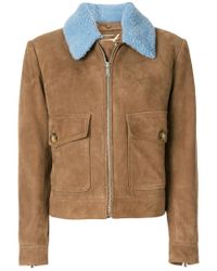 Lyst Dondup Contrast Colour Short Coat In Brown For Men Men S Brown Contrast Colour