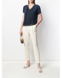 Manteau à taille nouée Fabiana Filippi en coloris Blue