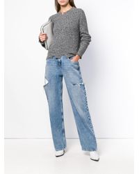 Maison Margiela Blue Cut-out Detail Jeans