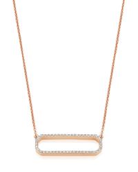 Monica Vinader | Metallic Naida Rectangle Necklace | Lyst