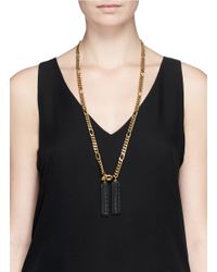 Ela Stone | Metallic 'amy' Tassel Figaro Chain Necklace | Lyst