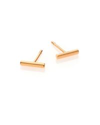 Ginette NY | Pink 18k Rose Gold Strip Stud Earrings | Lyst