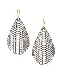 Elizabeth and James | Metallic Mixedmetal Openwork Teardrop Earrings | Lyst