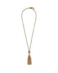 Lulu Frost | Metallic 'narcissus' Crystal Tassel Necklace | Lyst