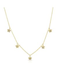 Anne Sisteron - 14kt Yellow Gold Diamond Stars Necklace - Lyst
