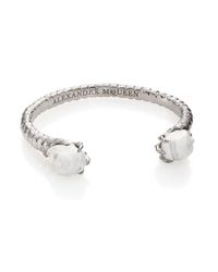Alexander McQueen | Metallic Twin Skull Cuff Bracelet for Men | Lyst