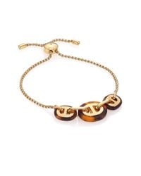 Michael Kors | Metallic Heritage Maritime Tortoise-print Link Slider Bracelet | Lyst