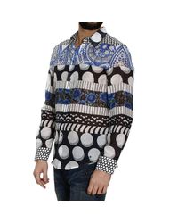 John Richmond | Multicolor Cotton Voile And Printed Silk Shirt for Men | Lyst