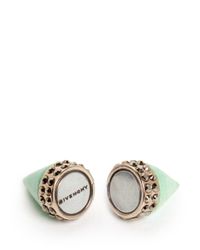 Givenchy | Small Green Howlite Double Cone Magnetic Earring | Lyst