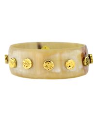 Ashley Pittman - Metallic Sumari Light Horn Skinny Bangle with Bronze - Lyst