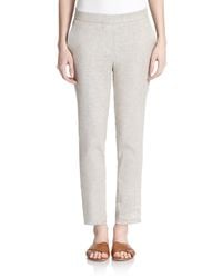 Theory | Gray Thaniel Tierra Stretch-linen Pants | Lyst