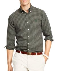 Ralph Lauren | Green Polo Plaid Oxford Shirt for Men | Lyst