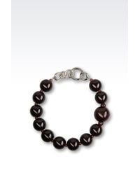 Emporio Armani | Brown Necklace With Resin Spheres | Lyst