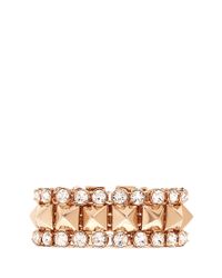 Valentino | Metallic Strass And Rockstud Bracelet | Lyst