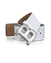 Bally | White Perforated Leather Belt for Men | Lyst