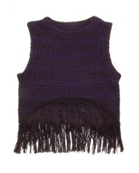 Apiece Apart | Blue Pablita Knit Fringe Tank | Lyst