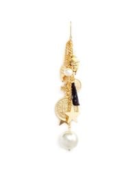 Venessa Arizaga | White 'stargazer' Star Charm Single Drop Earring | Lyst