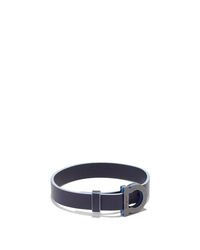 Ferragamo - Blue Leather Bracelet With Gancini Closure for Men - Lyst