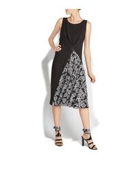 Ferragamo - Black Sleeveless Flare Dress - Lyst
