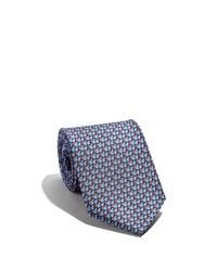 Ferragamo - Blue Boxes Printed Tie for Men - Lyst