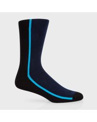 Paul Smith | Blue Men's Navy Vertical Block Stripe Socks for Men | Lyst