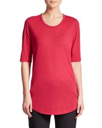 VINCE | Red Shirttail Tee | Lyst