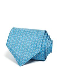 Ferragamo | Blue Gancini And Diamond Classic Tie for Men | Lyst