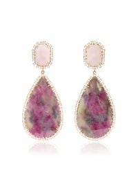 Irene Neuwirth | Pink Opal Diamond Drop Earrings | Lyst