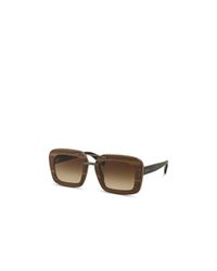 Prada | Brown Wooden Square Sunglasses | Lyst