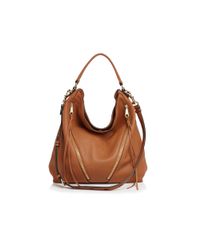 Rebecca Minkoff | Brown Moto Hobo | Lyst