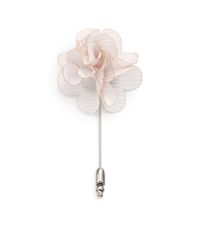 Saks Fifth Avenue | White Grosgrain Lapel Pin for Men | Lyst
