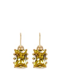 Eddie Borgo | Metallic Rectangle Estate Crystal Drop Earrings | Lyst