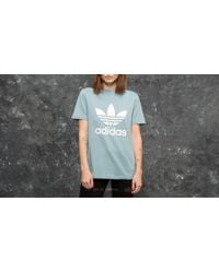 Adidas Originals Gray Adidas Trefoil Tee Ash Grey/ White