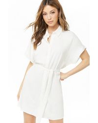 Chemisier con cintura di Forever 21 in White