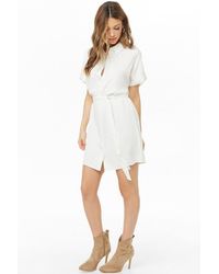 Chemisier con cintura di Forever 21 in White