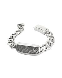 Emporio Armani - Metallic Large Signature Stainless Steel Men's Bracelet for Men - Lyst