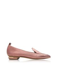 Nicholas Kirkwood - Beya Dusty Pink Metallic Tumbled Leather Loafer - Lyst