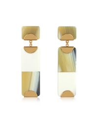 Tory Burch - Metallic Resin Color-block Drop Earrings - Lyst