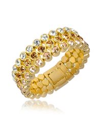 AZ Collection - Metallic Three-tone Crystal Bracelet - Lyst