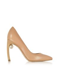Nicholas Kirkwood - Natural Nude Nappa Leather Mira Pearl Pumps - Lyst