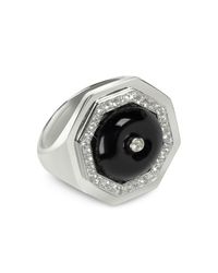 Sho London - Black Agate Clementina Ring - Lyst