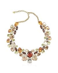 AZ Collection - Metallic Multicolor Crystal Necklace - Lyst
