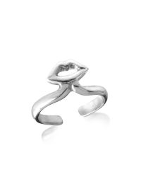 Bernard Delettrez - Metallic Silver Midi Ring W/mouth - Lyst
