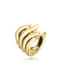 Bernard Delettrez | Metallic Goldtone Open Hand Women's Bronze Ring | Lyst